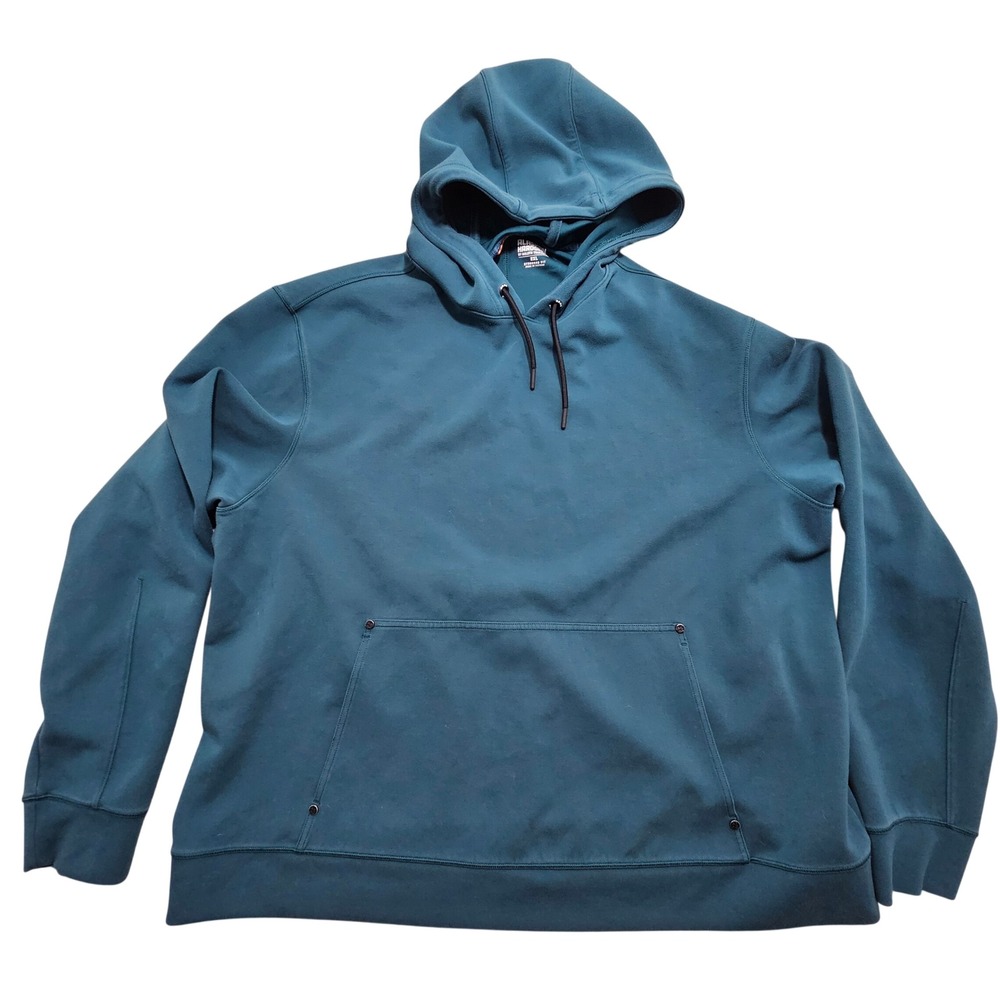 Alaskan Hardgear Duluth Trading Co Mens 2XL Teal Hooded Sweatshirt 60150 DAK